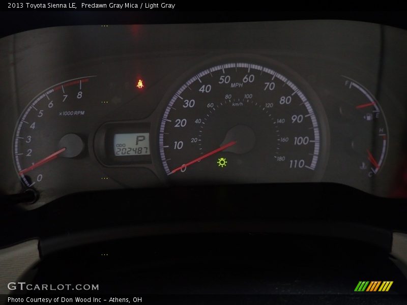 Predawn Gray Mica / Light Gray 2013 Toyota Sienna LE