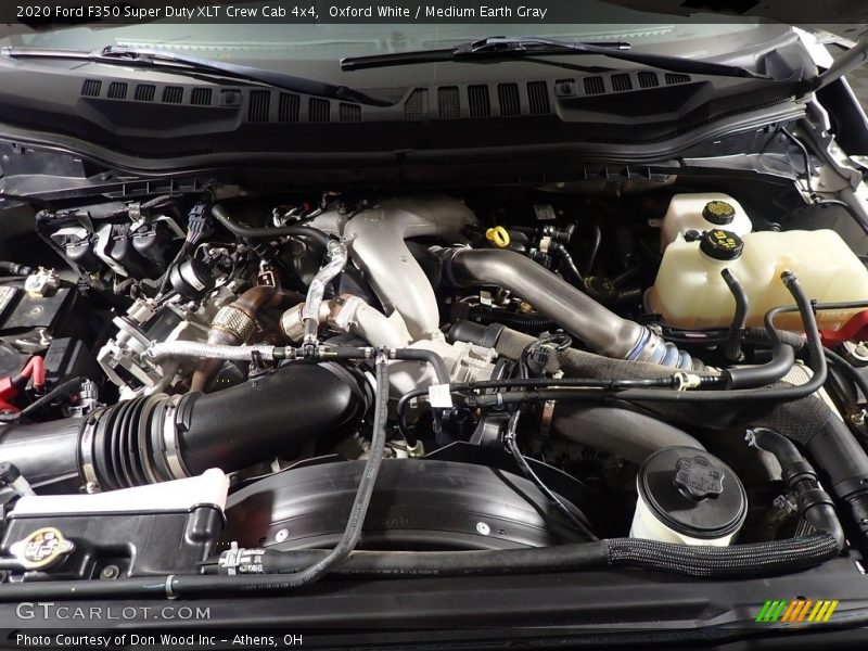 Oxford White / Medium Earth Gray 2020 Ford F350 Super Duty XLT Crew Cab 4x4