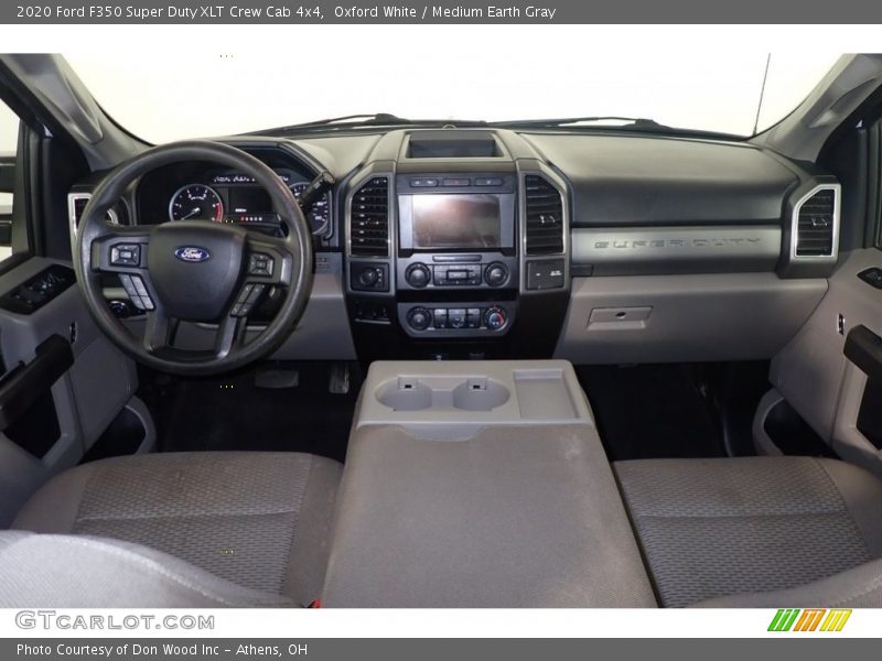 Oxford White / Medium Earth Gray 2020 Ford F350 Super Duty XLT Crew Cab 4x4