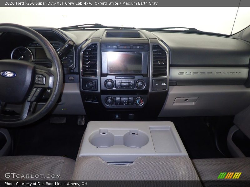 Oxford White / Medium Earth Gray 2020 Ford F350 Super Duty XLT Crew Cab 4x4