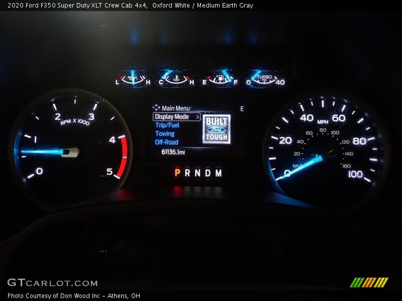 Oxford White / Medium Earth Gray 2020 Ford F350 Super Duty XLT Crew Cab 4x4