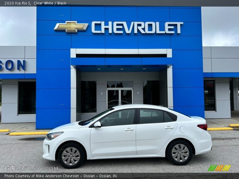 Clear White / Black 2020 Kia Rio S