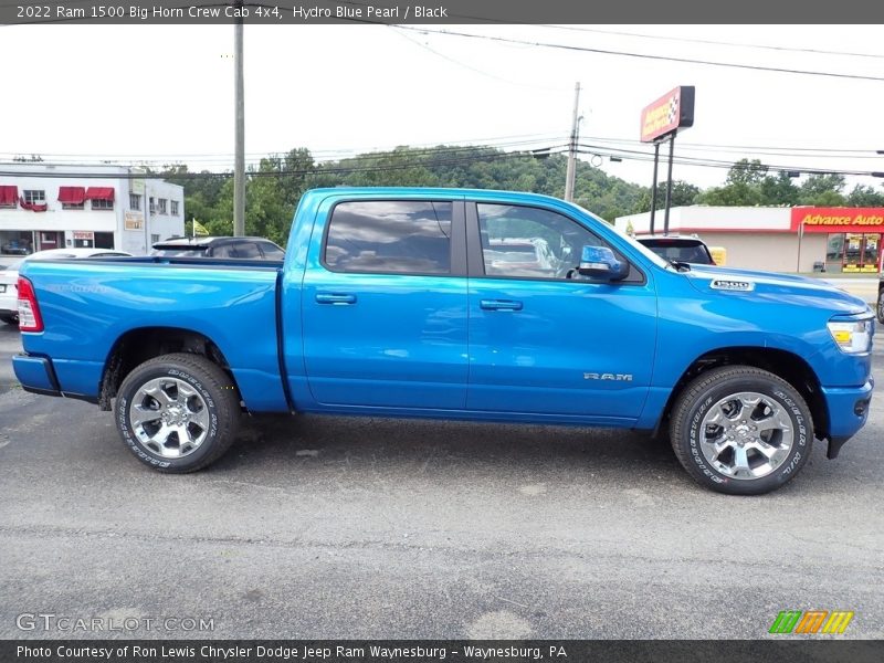 Hydro Blue Pearl / Black 2022 Ram 1500 Big Horn Crew Cab 4x4