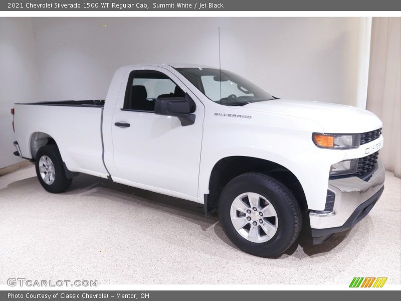 Summit White / Jet Black 2021 Chevrolet Silverado 1500 WT Regular Cab