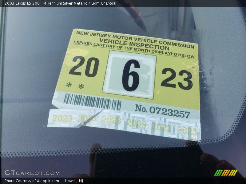 Millennium Silver Metallic / Light Charcoal 2003 Lexus ES 300