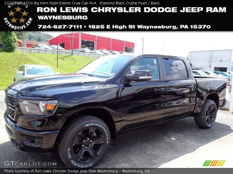 Diamond Black Crystal Pearl / Black 2022 Ram 1500 Big Horn Night Edition Crew Cab 4x4