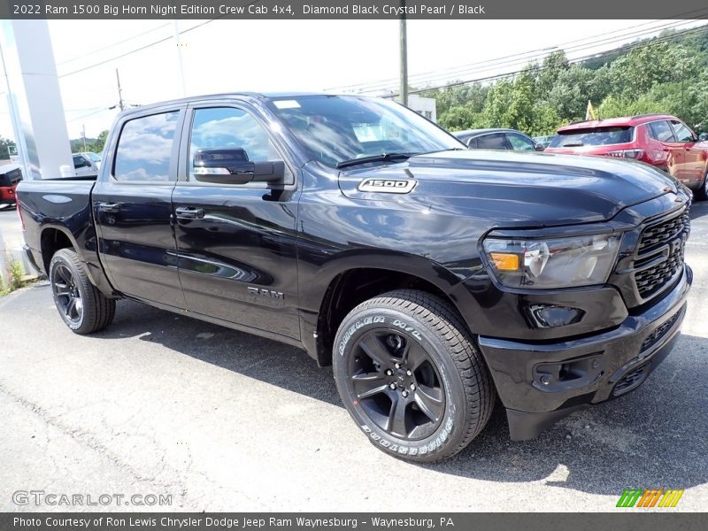 Diamond Black Crystal Pearl / Black 2022 Ram 1500 Big Horn Night Edition Crew Cab 4x4