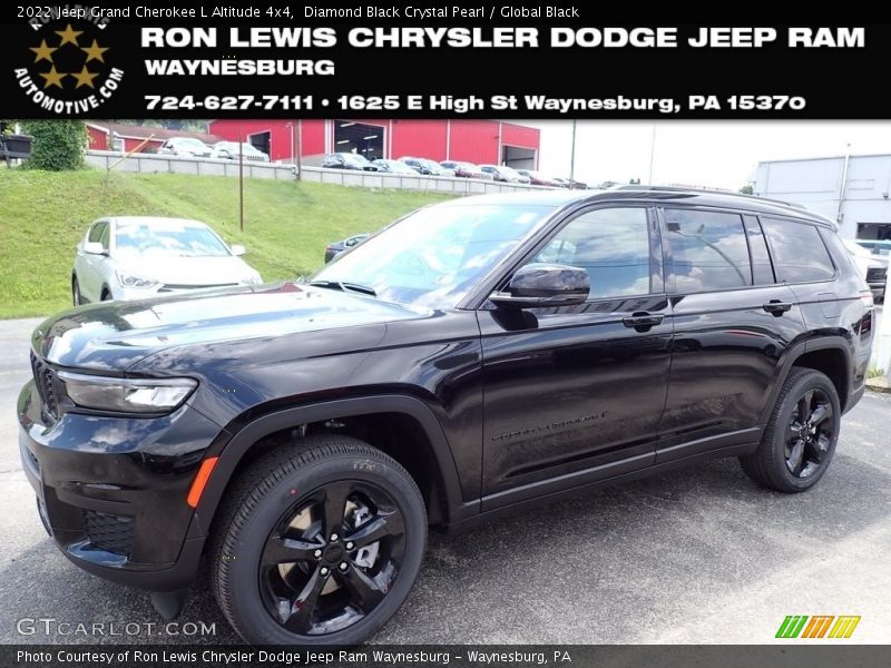 Diamond Black Crystal Pearl / Global Black 2022 Jeep Grand Cherokee L Altitude 4x4