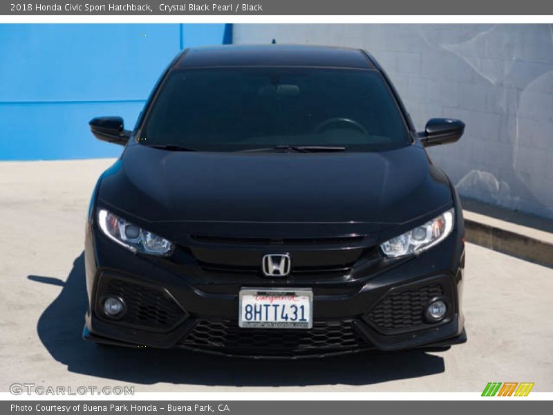 Crystal Black Pearl / Black 2018 Honda Civic Sport Hatchback