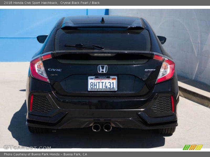 Crystal Black Pearl / Black 2018 Honda Civic Sport Hatchback