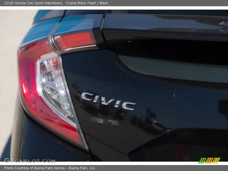 Crystal Black Pearl / Black 2018 Honda Civic Sport Hatchback