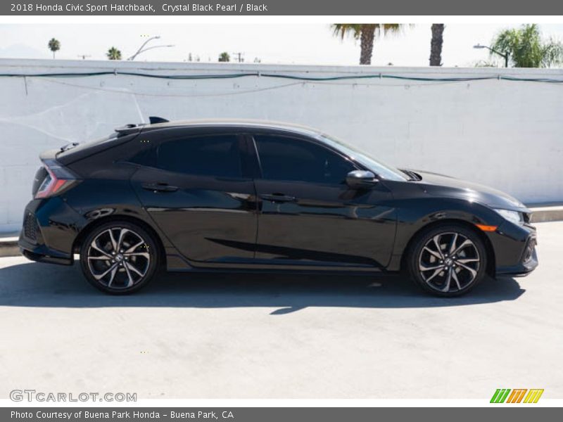 Crystal Black Pearl / Black 2018 Honda Civic Sport Hatchback