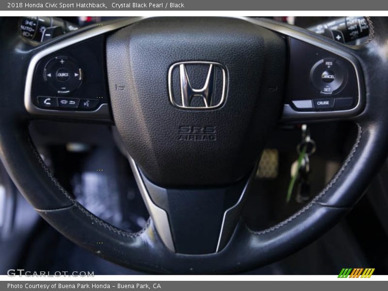Crystal Black Pearl / Black 2018 Honda Civic Sport Hatchback