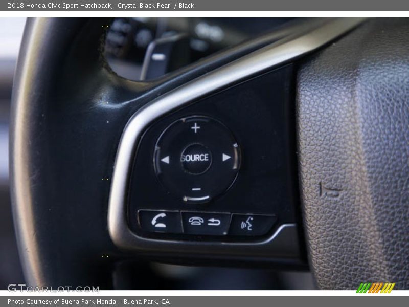 Crystal Black Pearl / Black 2018 Honda Civic Sport Hatchback