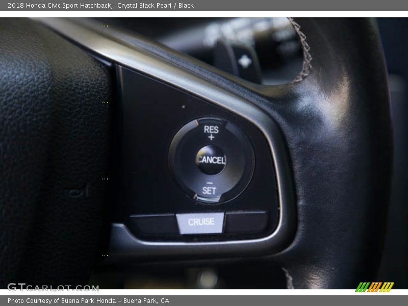 Crystal Black Pearl / Black 2018 Honda Civic Sport Hatchback
