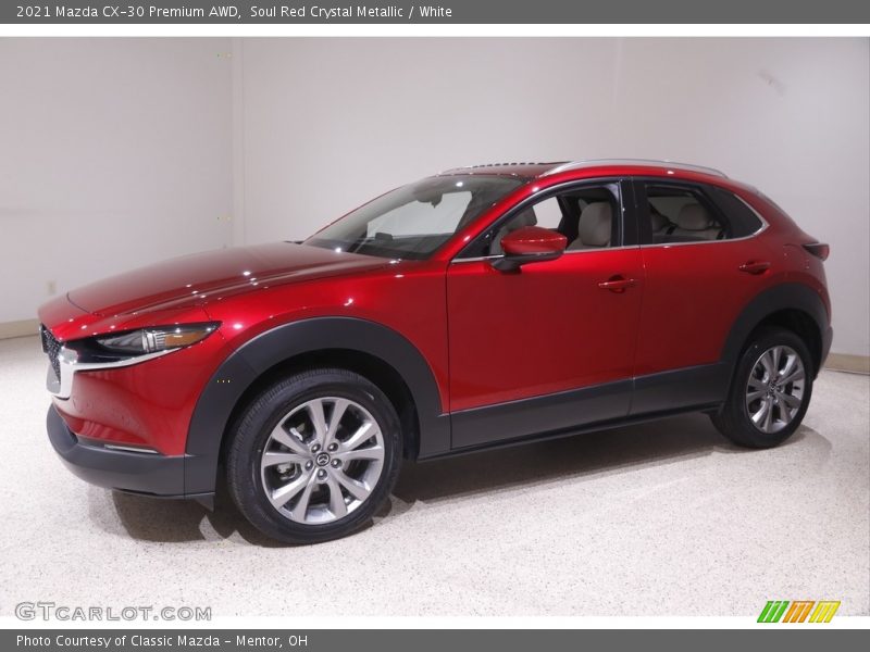 Soul Red Crystal Metallic / White 2021 Mazda CX-30 Premium AWD