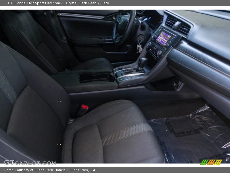 Crystal Black Pearl / Black 2018 Honda Civic Sport Hatchback