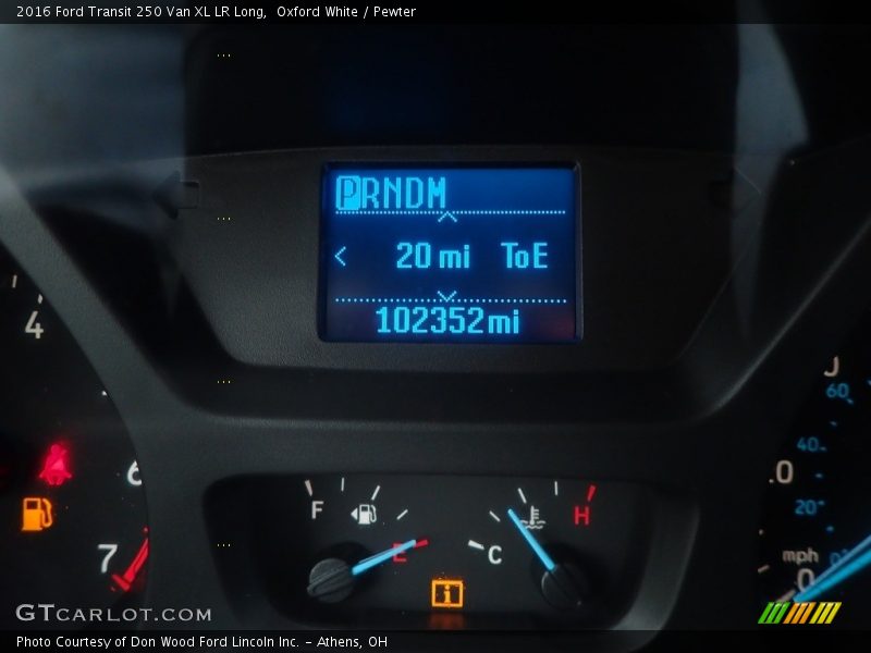 Oxford White / Pewter 2016 Ford Transit 250 Van XL LR Long
