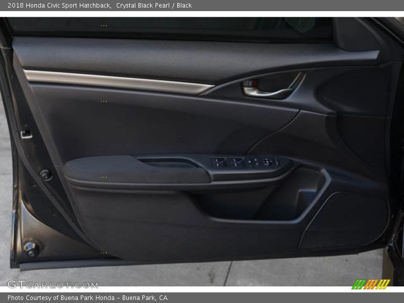 Crystal Black Pearl / Black 2018 Honda Civic Sport Hatchback