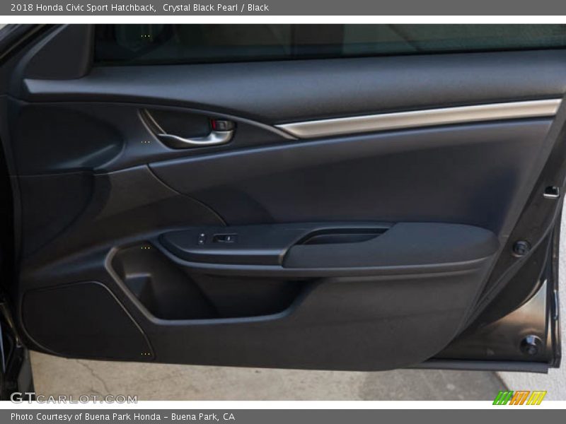 Crystal Black Pearl / Black 2018 Honda Civic Sport Hatchback