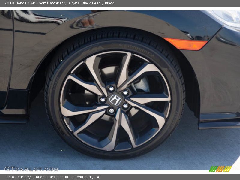 Crystal Black Pearl / Black 2018 Honda Civic Sport Hatchback