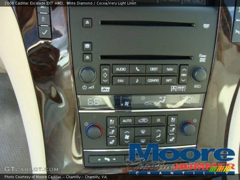 White Diamond / Cocoa/Very Light Linen 2008 Cadillac Escalade EXT AWD
