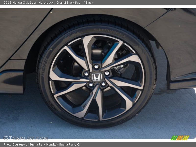 Crystal Black Pearl / Black 2018 Honda Civic Sport Hatchback