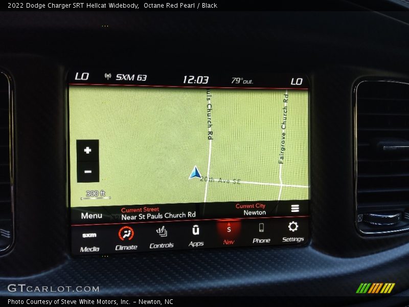 Navigation of 2022 Charger SRT Hellcat Widebody
