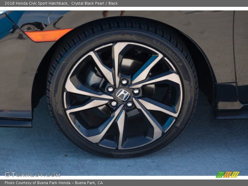 Crystal Black Pearl / Black 2018 Honda Civic Sport Hatchback