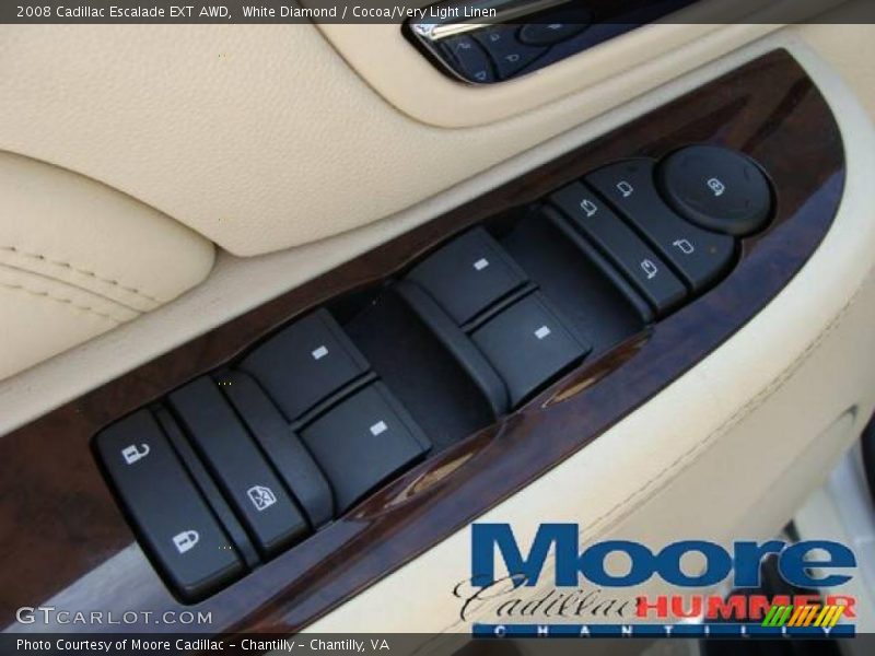 White Diamond / Cocoa/Very Light Linen 2008 Cadillac Escalade EXT AWD