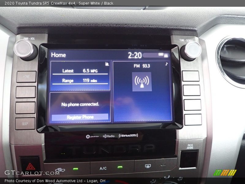 Super White / Black 2020 Toyota Tundra SR5 CrewMax 4x4