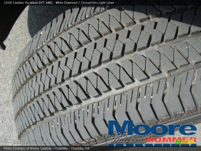 White Diamond / Cocoa/Very Light Linen 2008 Cadillac Escalade EXT AWD