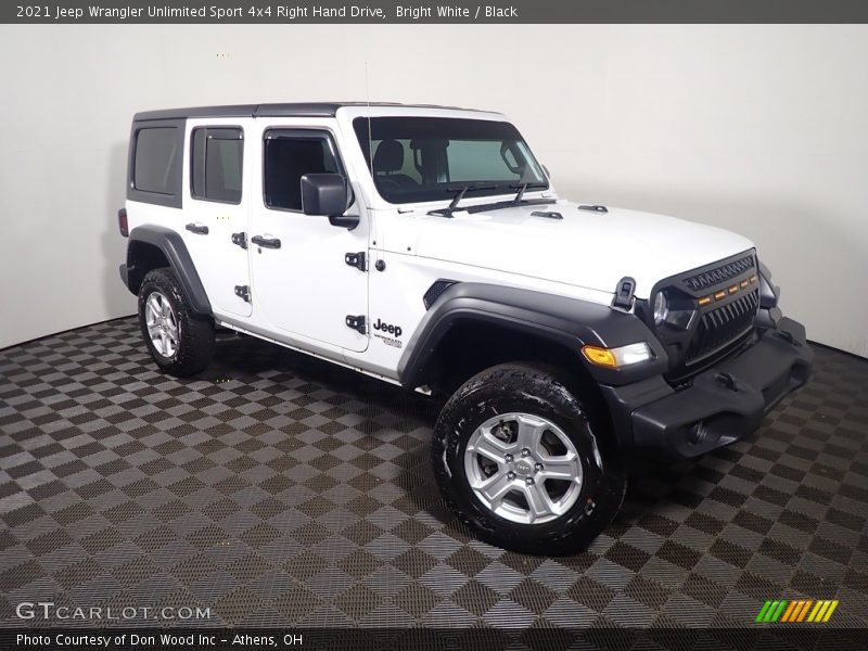Front 3/4 View of 2021 Wrangler Unlimited Sport 4x4 Right Hand Drive