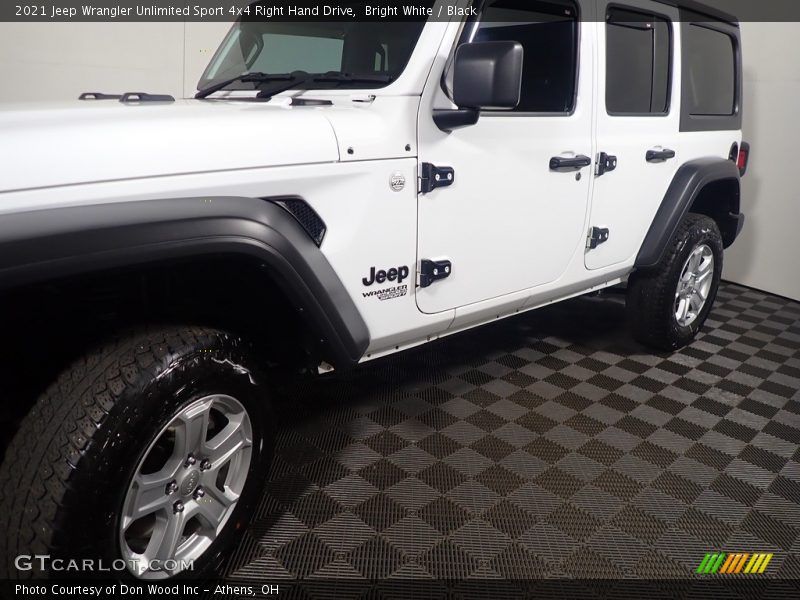 Bright White / Black 2021 Jeep Wrangler Unlimited Sport 4x4 Right Hand Drive