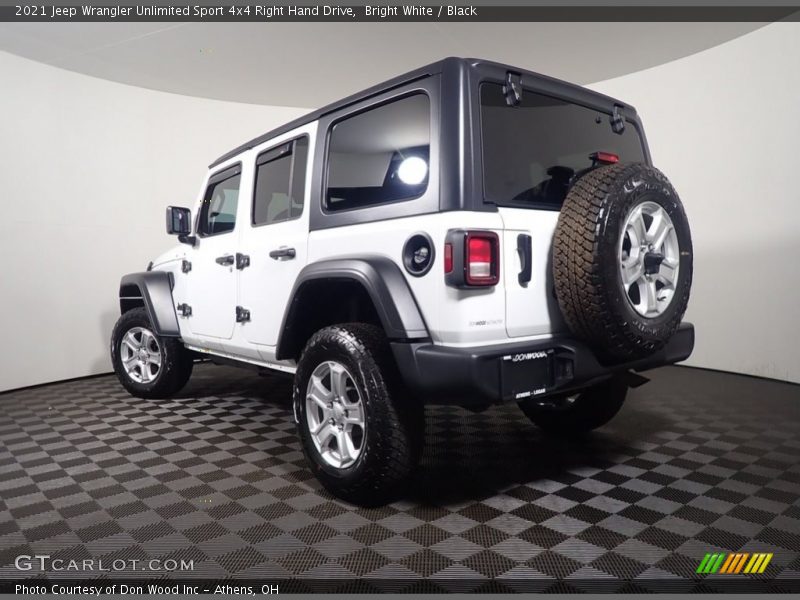 Bright White / Black 2021 Jeep Wrangler Unlimited Sport 4x4 Right Hand Drive