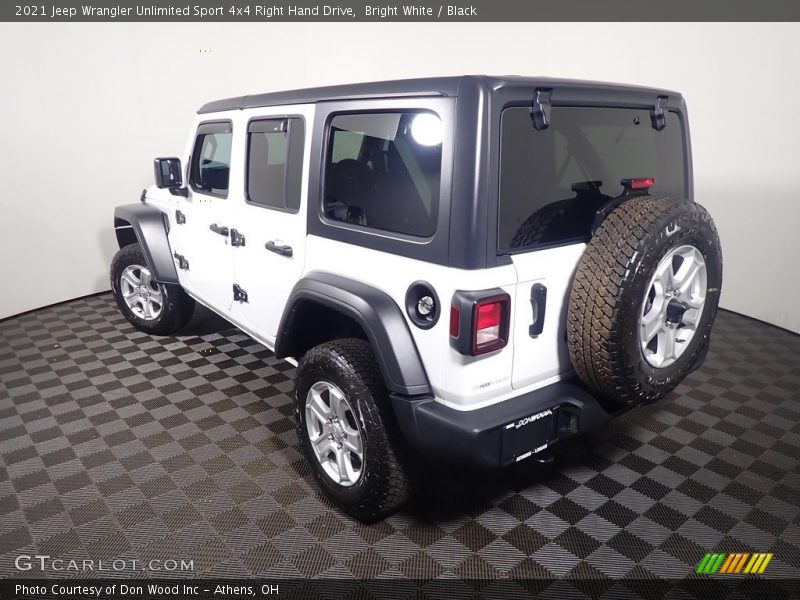 Bright White / Black 2021 Jeep Wrangler Unlimited Sport 4x4 Right Hand Drive