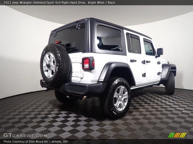 Bright White / Black 2021 Jeep Wrangler Unlimited Sport 4x4 Right Hand Drive