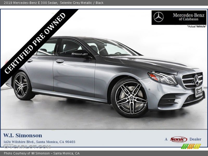 Selenite Grey Metallic / Black 2019 Mercedes-Benz E 300 Sedan