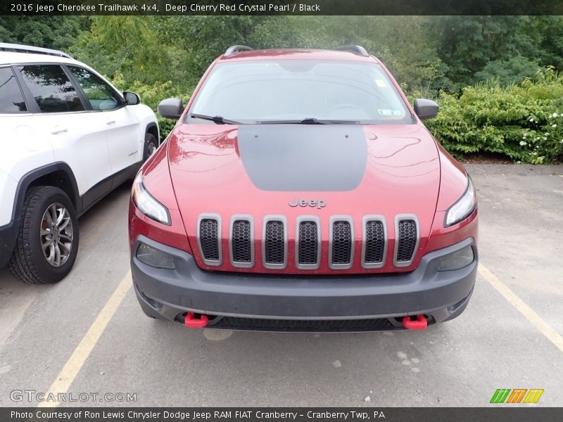 Deep Cherry Red Crystal Pearl / Black 2016 Jeep Cherokee Trailhawk 4x4