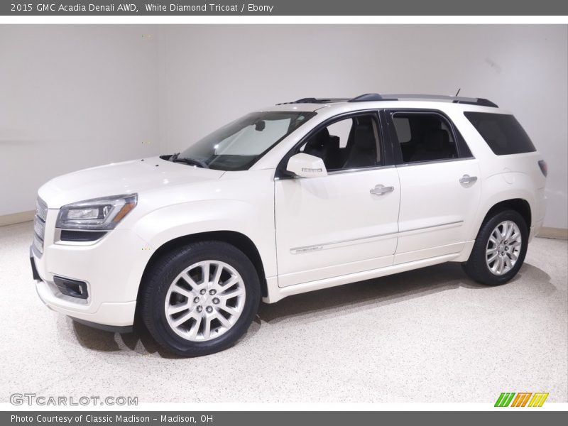 White Diamond Tricoat / Ebony 2015 GMC Acadia Denali AWD