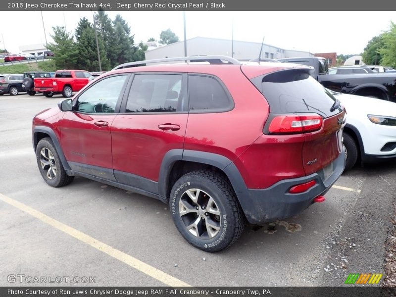 Deep Cherry Red Crystal Pearl / Black 2016 Jeep Cherokee Trailhawk 4x4