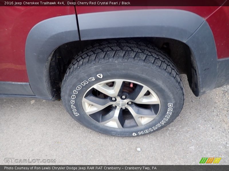 Deep Cherry Red Crystal Pearl / Black 2016 Jeep Cherokee Trailhawk 4x4