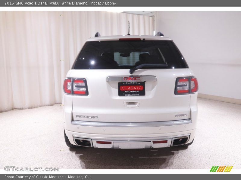 White Diamond Tricoat / Ebony 2015 GMC Acadia Denali AWD