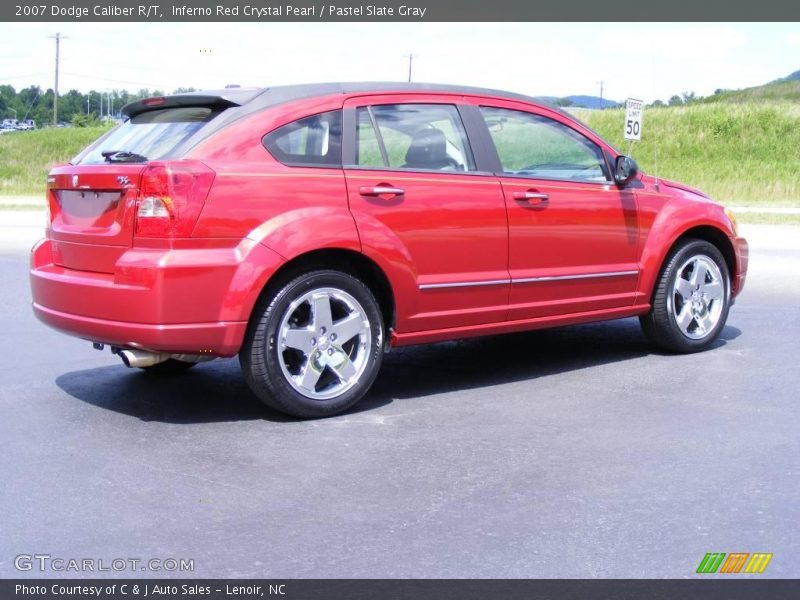 Inferno Red Crystal Pearl / Pastel Slate Gray 2007 Dodge Caliber R/T