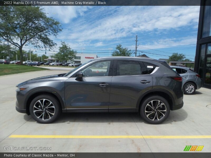 Machine Gray Metallic / Black 2022 Mazda CX-5 S Premium AWD
