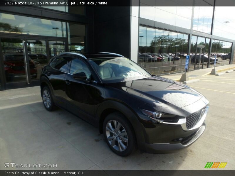 Jet Black Mica / White 2022 Mazda CX-30 S Premium AWD