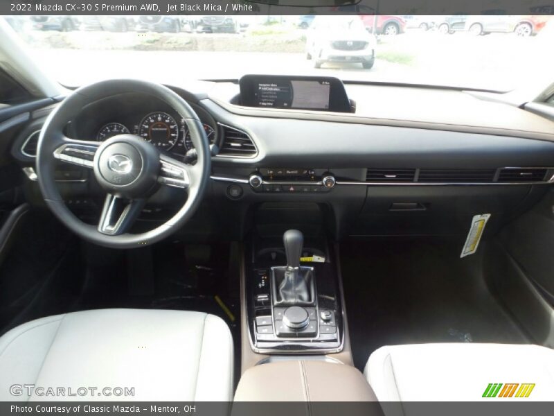 Jet Black Mica / White 2022 Mazda CX-30 S Premium AWD