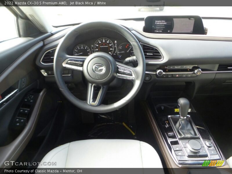 Jet Black Mica / White 2022 Mazda CX-30 S Premium AWD