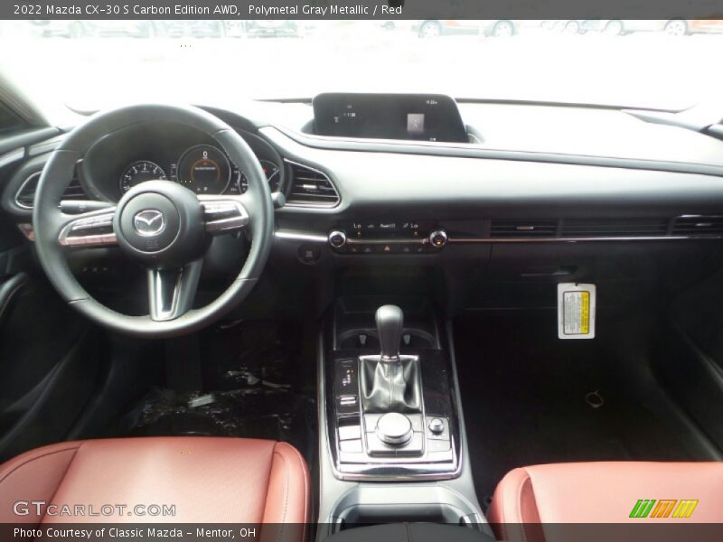 Polymetal Gray Metallic / Red 2022 Mazda CX-30 S Carbon Edition AWD
