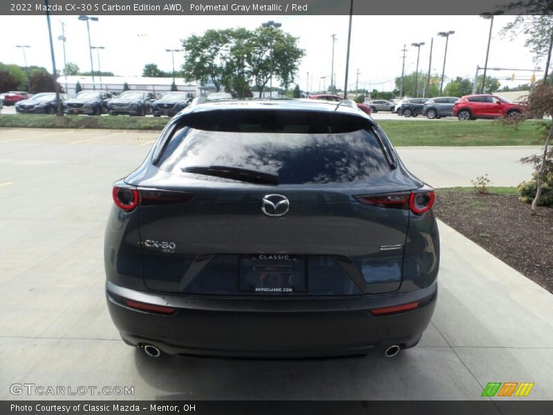 Polymetal Gray Metallic / Red 2022 Mazda CX-30 S Carbon Edition AWD